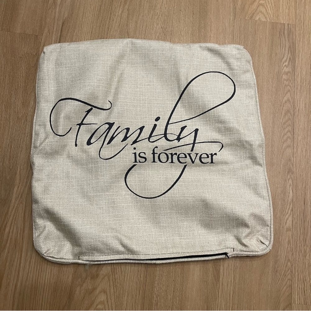 Never used 19x19 burlap pillow sham